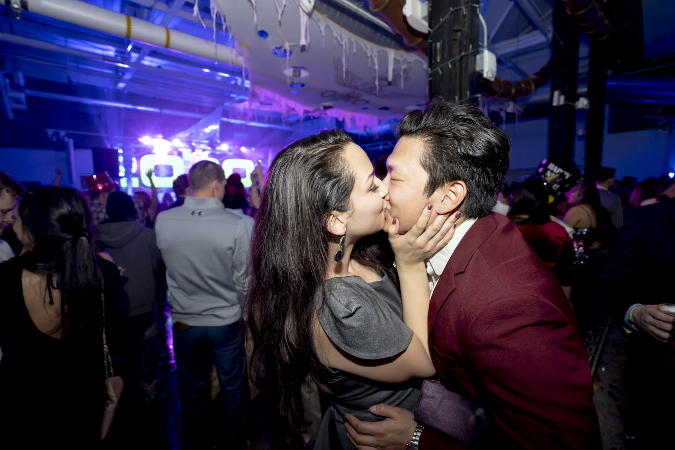 kissing for new years eve in denver